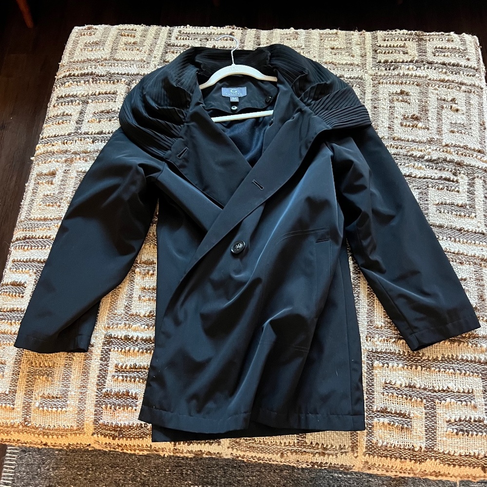 Black Womens Coat by Gallery New York - Size XL Petite